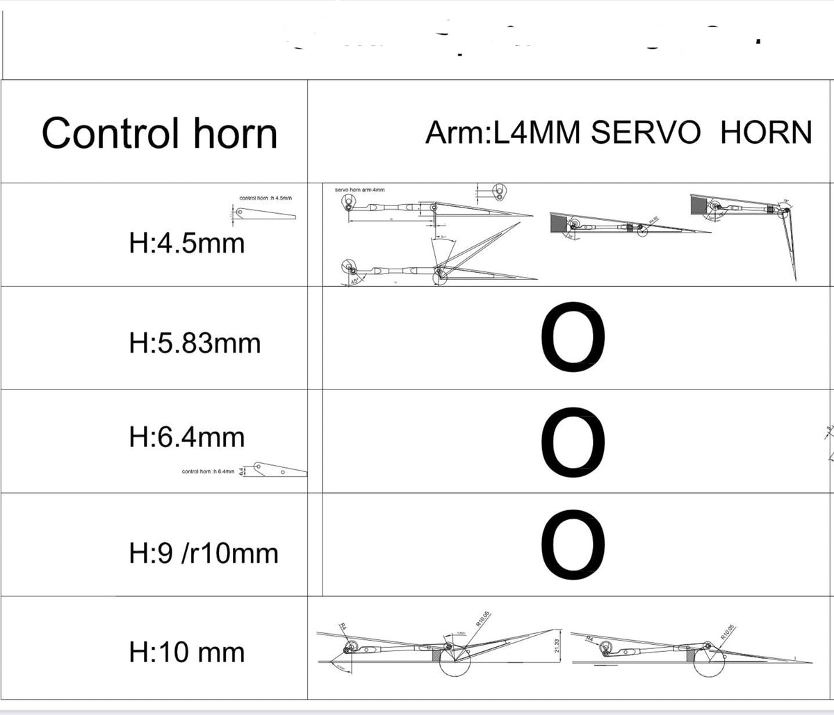 CFK Control Horn 10mm for DS Tomas Liu Studio