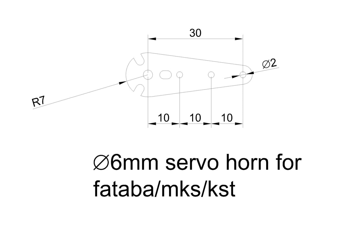 Spline 6mm Servo Horn L30mm Tomas Liu Studio