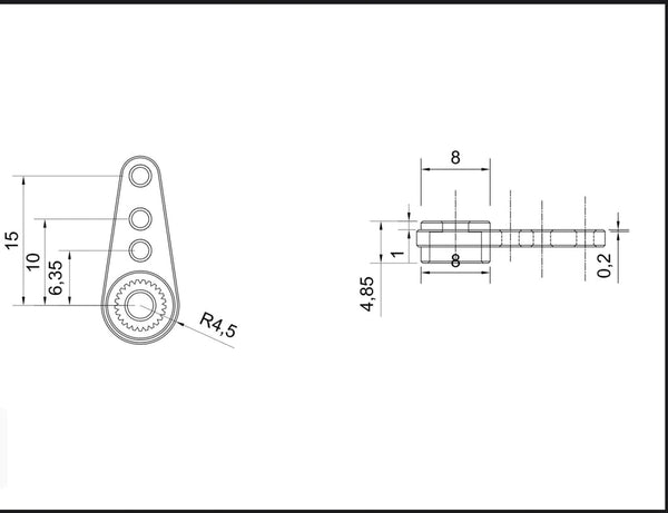 CHA HV150H  LDS KIT Arm 6.35/1015 mm#TLS3029