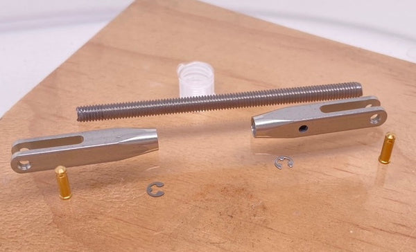 Aluminum Clevis R(pin 1.6mm) Set - M3*0.5P Therad #TLS0024-1.6