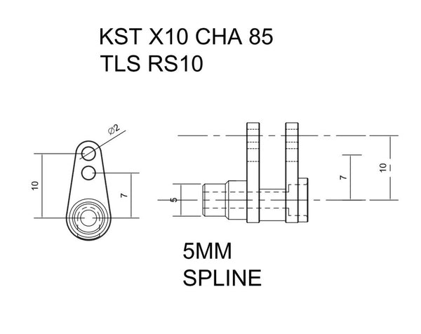 KST  LDS Servo Horn(Arm:L 7/10MM)PIN 2.0MM)#TLS0063