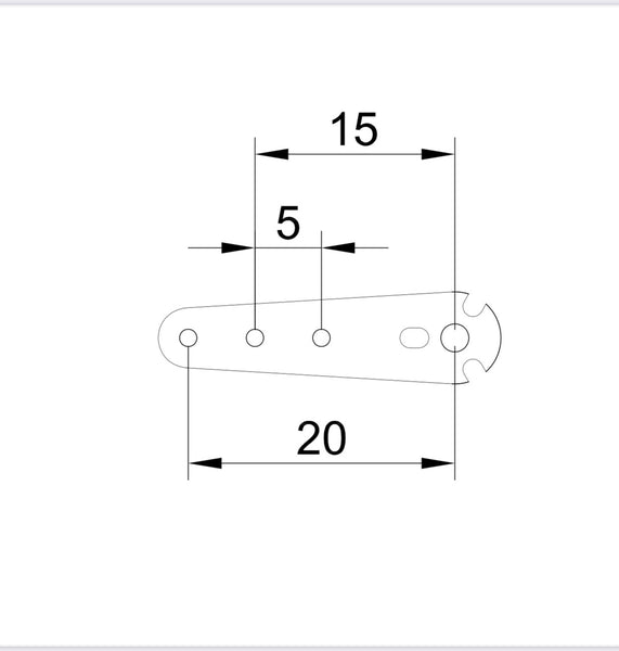 CFK SERVO HORN  FOR MKS HV6120 #TLS6120-20