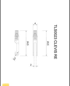 Aluminum Clevis Re Set - M3 Thread #TLS0023