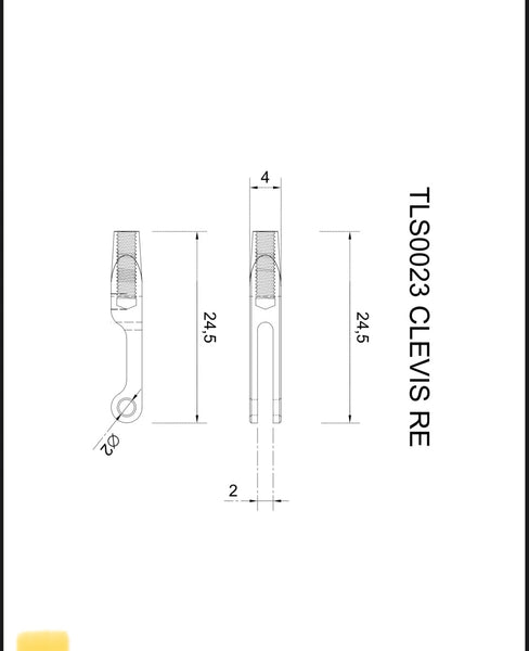 Aluminum Clevis Re Set - M3 Thread #TLS0023