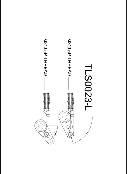 Aluminum Clevis Re Set - M3 Thread #TLS0023-L
