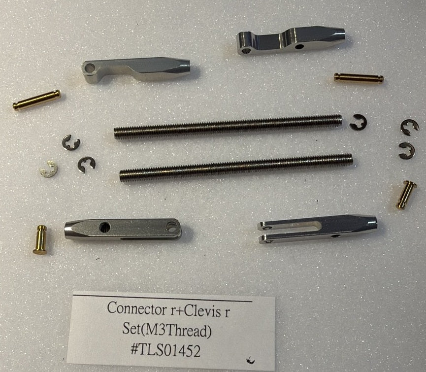 Aluminum Connector r+ Clevis r  Set (M3 Thread)  ﻿#TLS01452