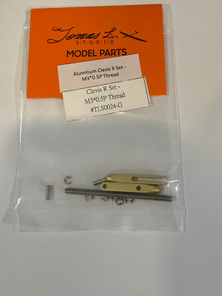 Aluminum Clevis R Set - M3*0.5P Thread #TLS0024G