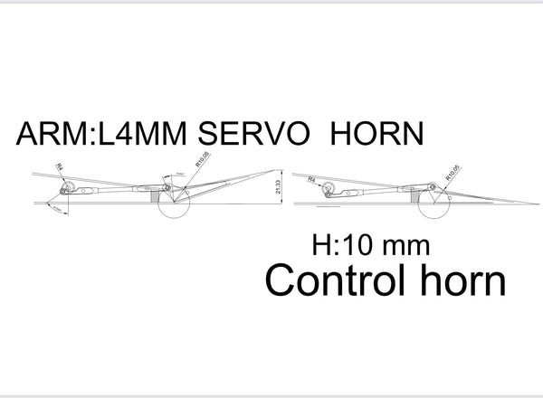 KST LDS SERVO HORN Arm: L 4mm for x10 #TLS0066