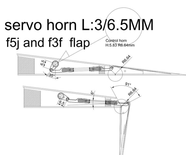 CFK Control Horn H:5.83mm r:6.6mm(hole:D1.3mm) #TLS0040