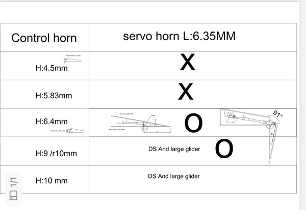 KST SERVO HORN Arm: L 6.35 mm for x10