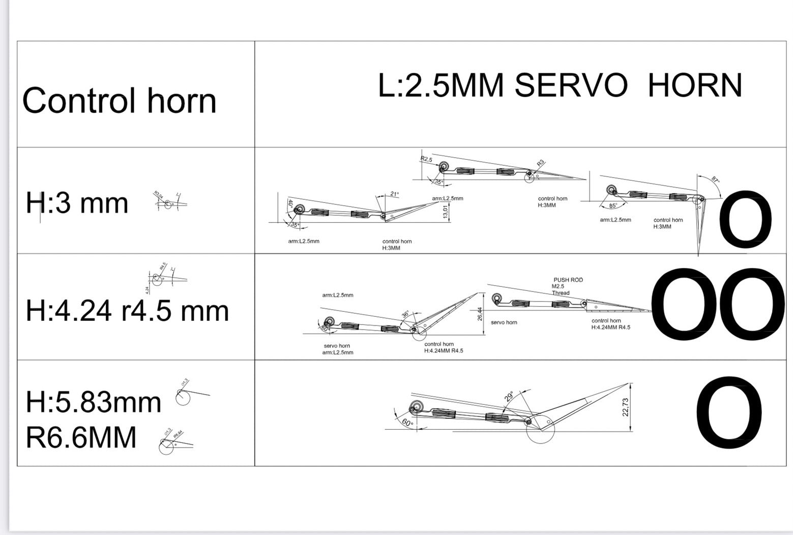 CFK Control Horn H:3mm(hole:D1.3mm #TLS0045