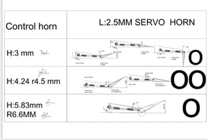CFK Control Horn H:3mm(hole:D1.3mm #TLS0045