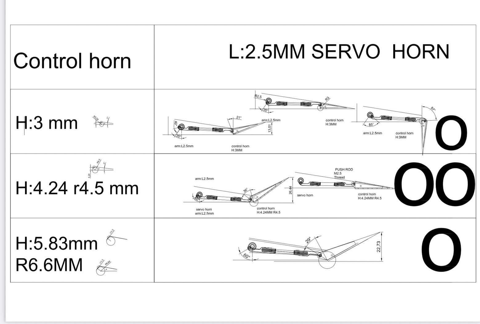 CFK Control Horn 5.83mm R6.9MM #TLS0033-1
