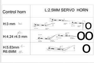 CFK Control Horn 5.83mm R6.9MM #TLS0033-1