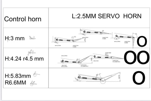 CFK Control Horn 5.83mm R6.9MM #TLS0033-1